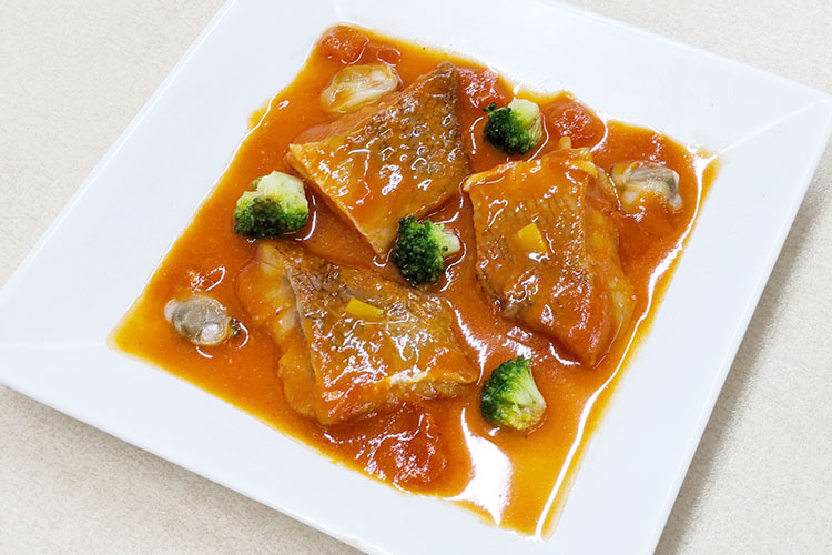 >赤魚、トマト煮、アカウオ真空、骨なし