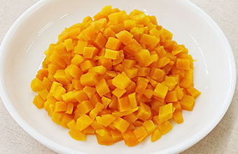 かぼちゃダイス刻みかぼちゃ(皮なし)カット