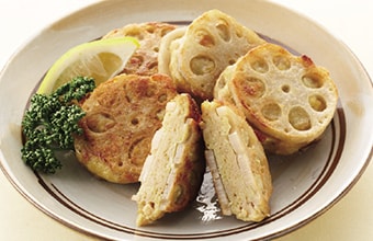 レンコン肉詰め（打ち粉のみ）